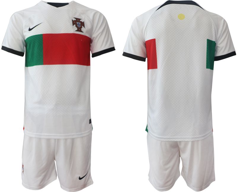 Men 2022 World Cup National Team Portugal away white blank Soccer Jerseys